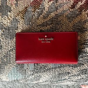 Red kate spade wallet